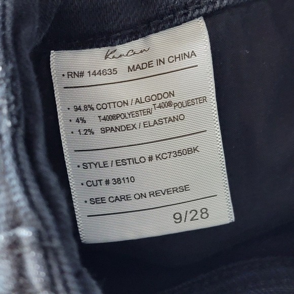 Kancan Womens 9/ 28 Haven Ultra High Rise Slim Straight Jeans Black Distressed - Picture 8 of 9